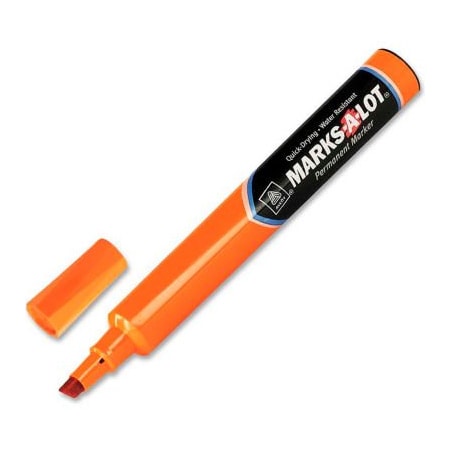 Avery Dennison Marks-A-Lot Large Chisel Tip Permanent Marker, Orange Ink 8883